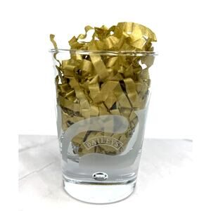 Baileys Irish Cream Lowball Glass Etched Design Heavy Bubble Base